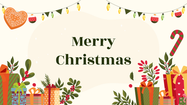 Merry Christmas presentation template for Google Slides and PowerPoint