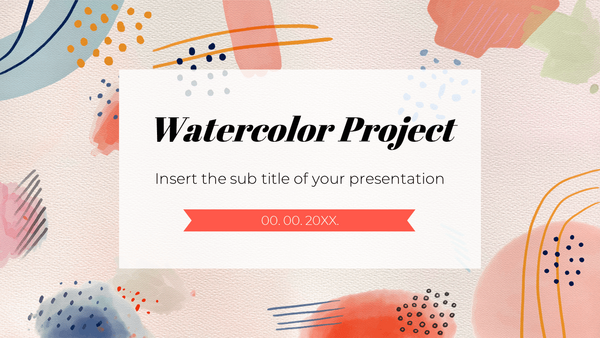 Watercolor Project Free PowerPoint Template and Google Slides Theme