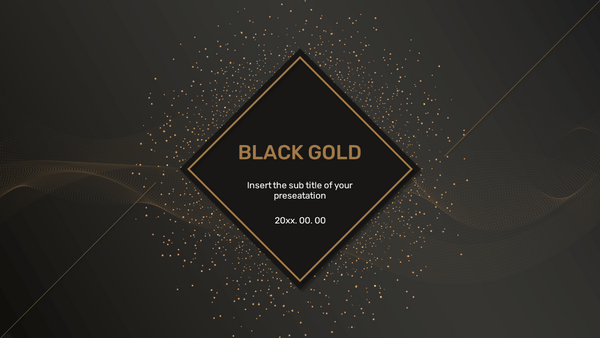 Black Gold Free Google Slides Theme and PowerPoint Template