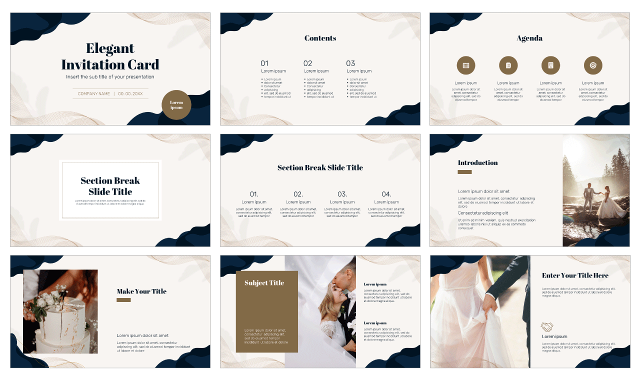 elegant invitation card free google slides and powerpoint template