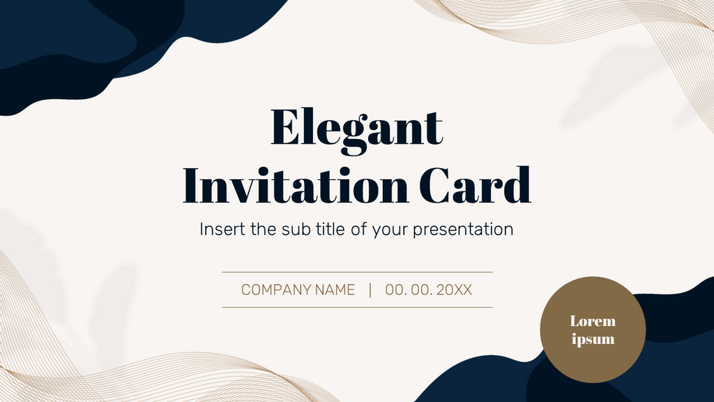 Elegant Invitation Card - Free Powerpoint templates and Google Slides