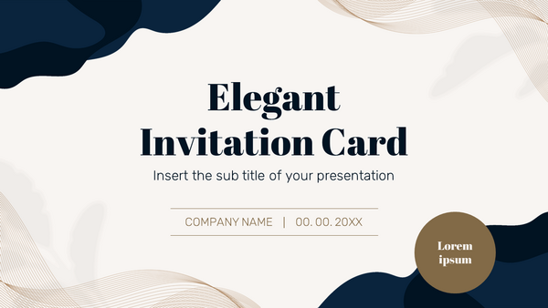 Elegant Invitation Card Free Google Slides and PowerPoint Template