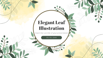 Elegant Leaf Illustration Free Google Slides Theme and PowerPoint Template
