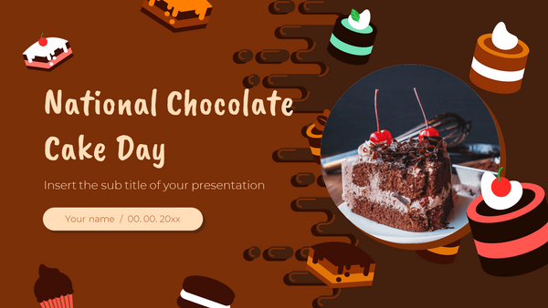 National Chocolate Cake Day Free Google Slides Theme and PowerPoint Template