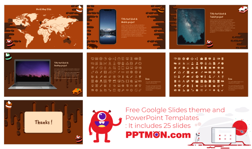National Chocolate Cake Day Google Slides Theme PowerPoint Template