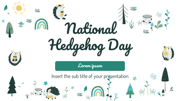 National Hedgehog Day Free Google Slides Theme and PowerPoint Template