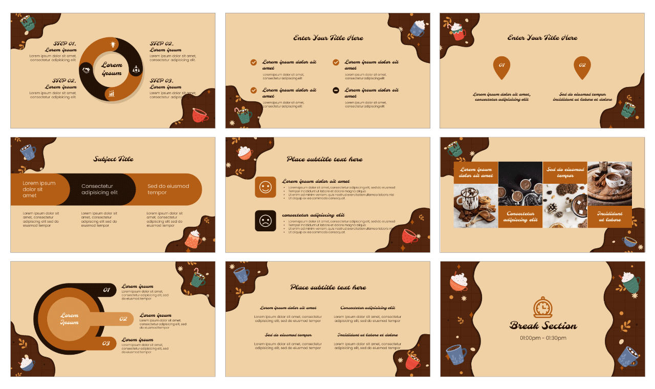 National Hot Chocolate Day Google Slides Theme PowerPoint Template