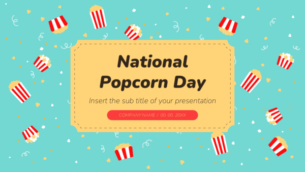 National Popcorn Day Free Google Slides Theme and PowerPoint Template