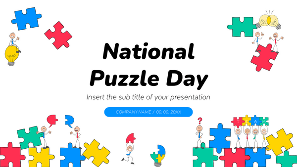 National Puzzle Day Free Google Slides Theme and PowerPoint Template