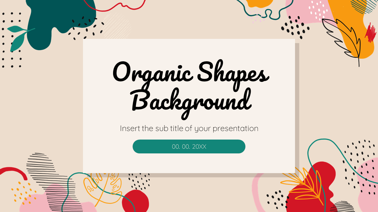 Organic Shapes Background Google Slides Theme PowerPoint Template