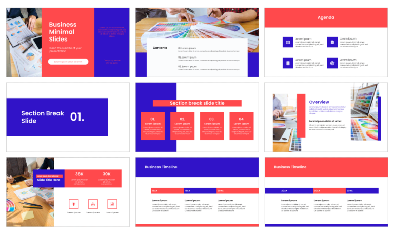 Business Minimal Slides Free Google Slides Theme PowerPoint Template