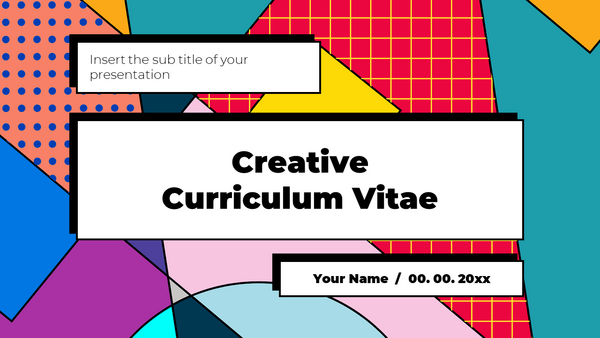 Creative Curriculum Vitae Free PowerPoint Template and Google Slides Theme
