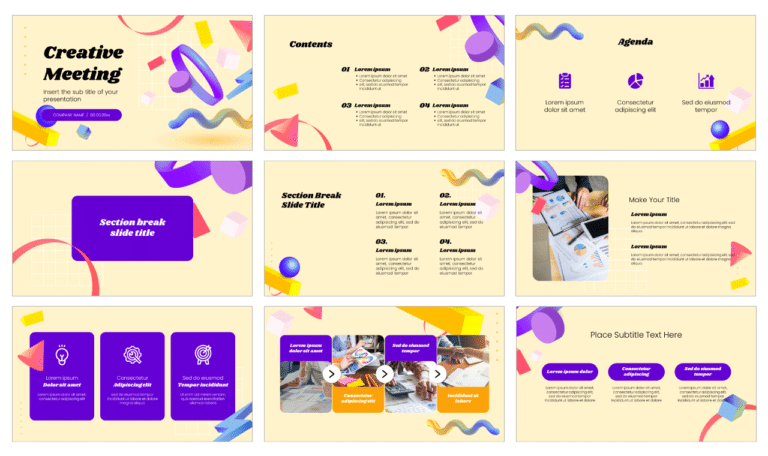 Creative Meeting Free Google Slides Theme and PowerPoint Template