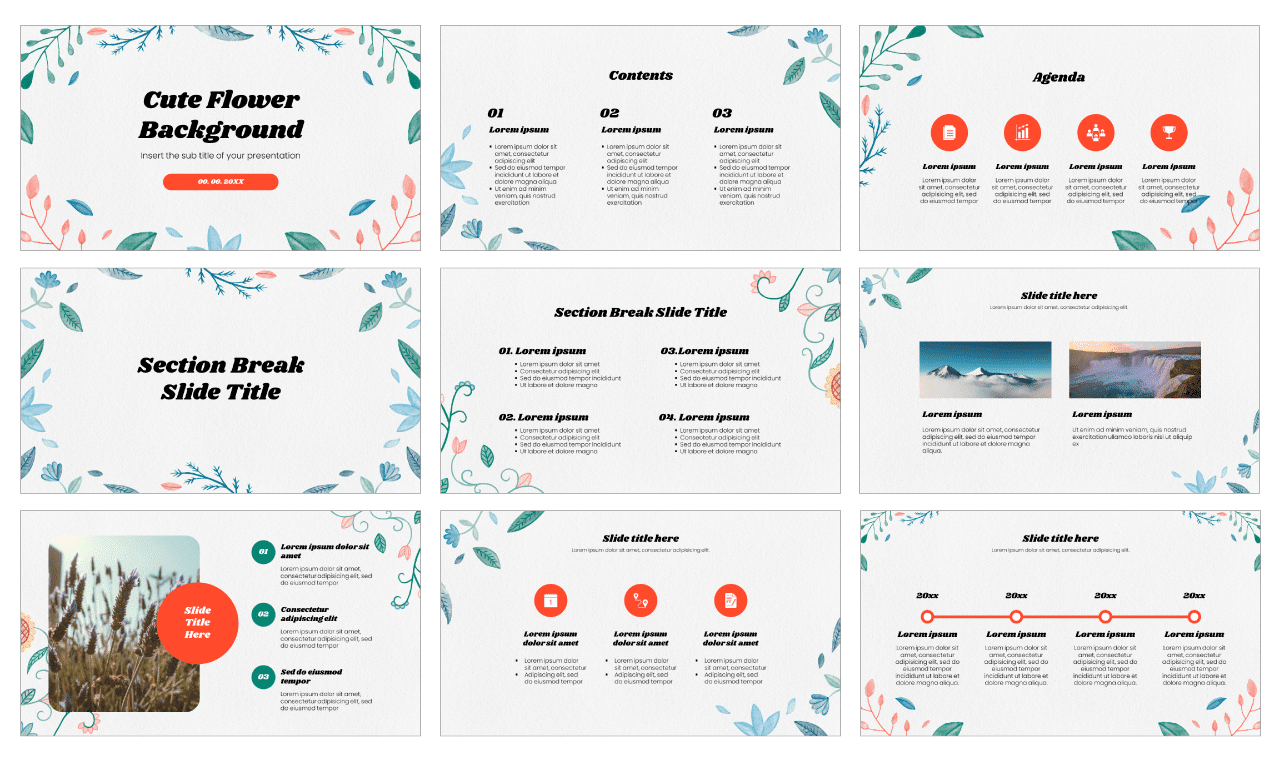 Google Slide chủ đề hoa đem lại cảm giác tươi mới và mát mẻ cho thuyết trình của bạn. Thiết kế đồ họa sắc nét, tươi sáng, bạn sẽ không thể chối từ những slide chủ đề này. Hãy khám phá thiết kế tinh tế, đầy màu sắc này ngay hôm nay.