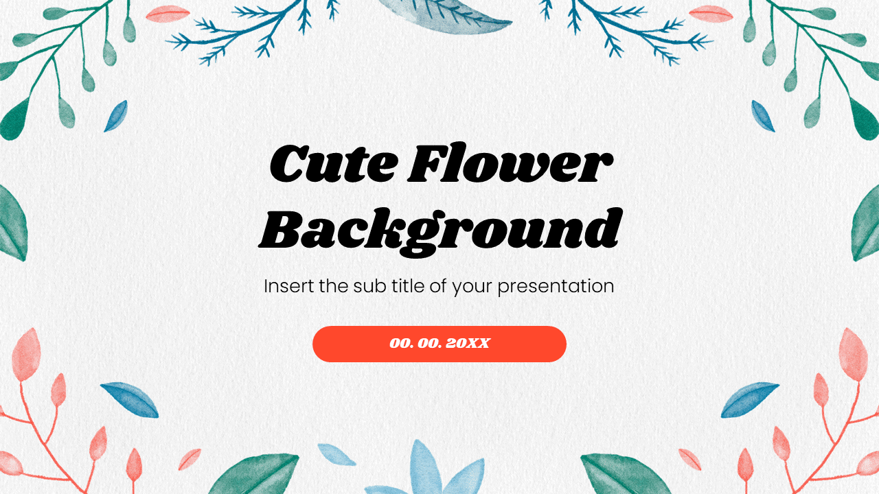 cute flower powerpoint background