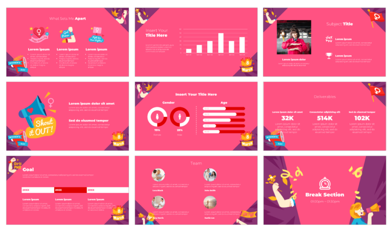 International Women's Day Google Slides Theme PowerPoint Template