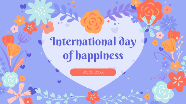 International day of happiness Free PowerPoint Template and Google Slides Theme