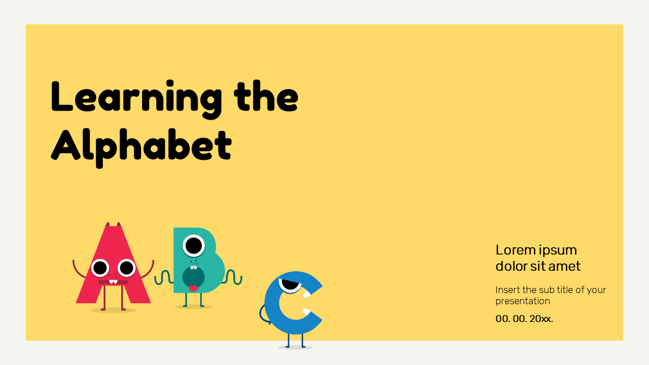 Learning the Alphabet Free Google Slides Theme and PowerPoint Template