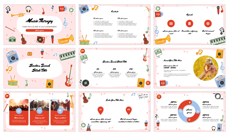 Music Therapy Free Google Slides Theme and PowerPoint Template