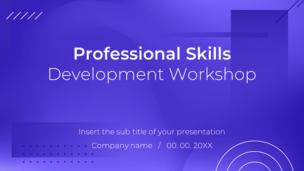 Professional Skills Development Workshop Free Google Slides Theme and PowerPoint Template