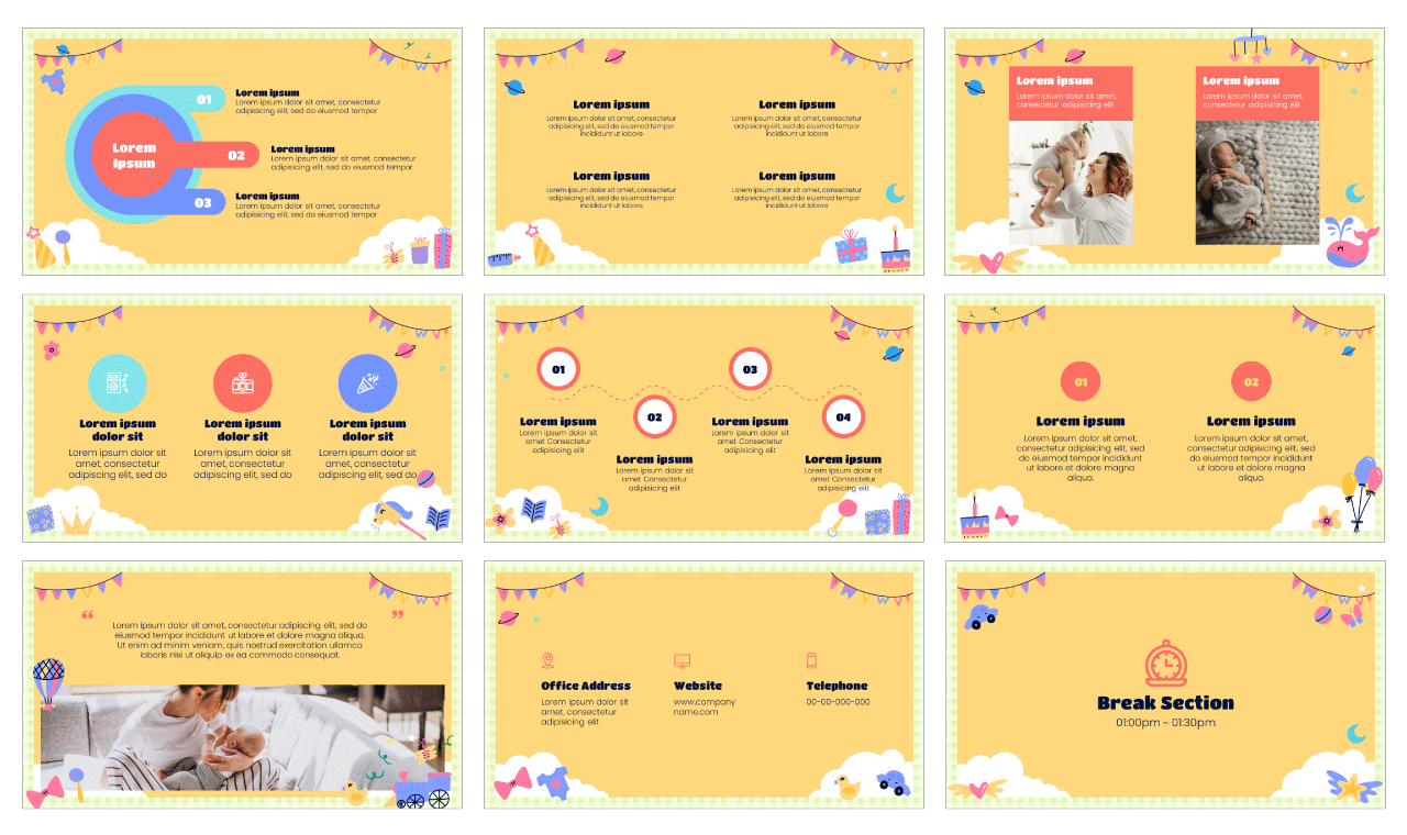 Baby Shower Google Slides Theme and PowerPoint Template