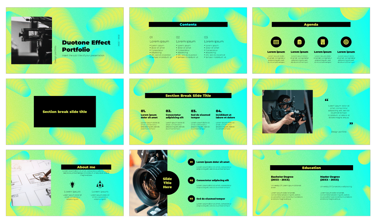 Duotone-Effect-Portfolio-Free-Google-Slides-Theme-PowerPoint-Template