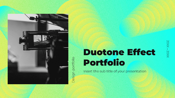 Duotone Effect Portfolio Free Google Slides Theme and PowerPoint Template
