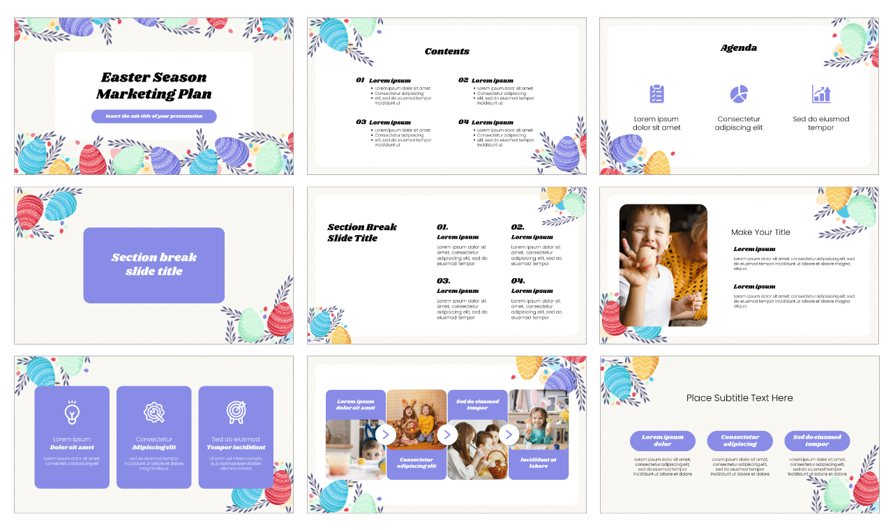 Easter Season Marketing Plan free Google Slides PowerPoint template