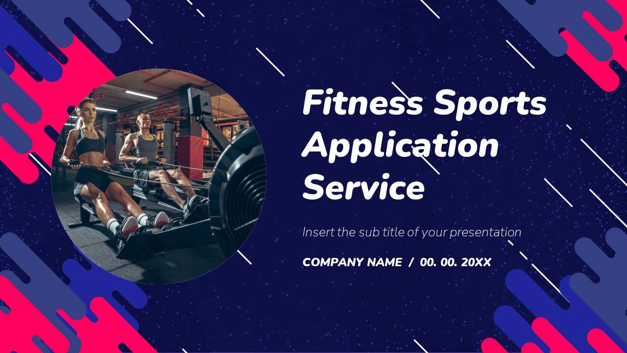 Fitness Sports Application Service Free PowerPoint Template and Google Slides Theme