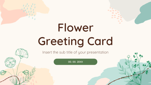Flower Greeting Card Free Google Slides Theme and PowerPoint Template