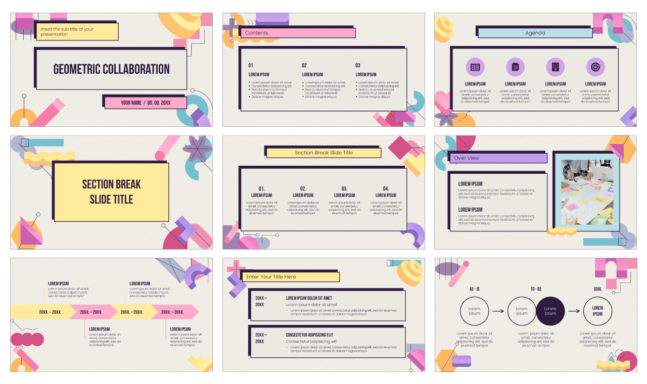 Geometric-Collaboration-Free-PowerPoint-Template-Google-Slides-Theme