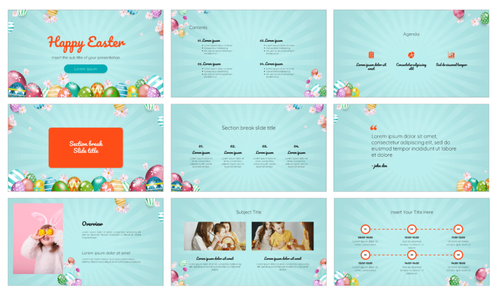 Happy Easter Free Presentation Template - Google Slides And PowerPoint