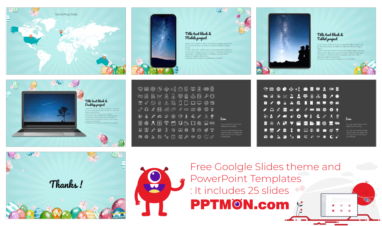 Happy Easter Presentation Background Design Free Google Slides Theme PowerPoint Template