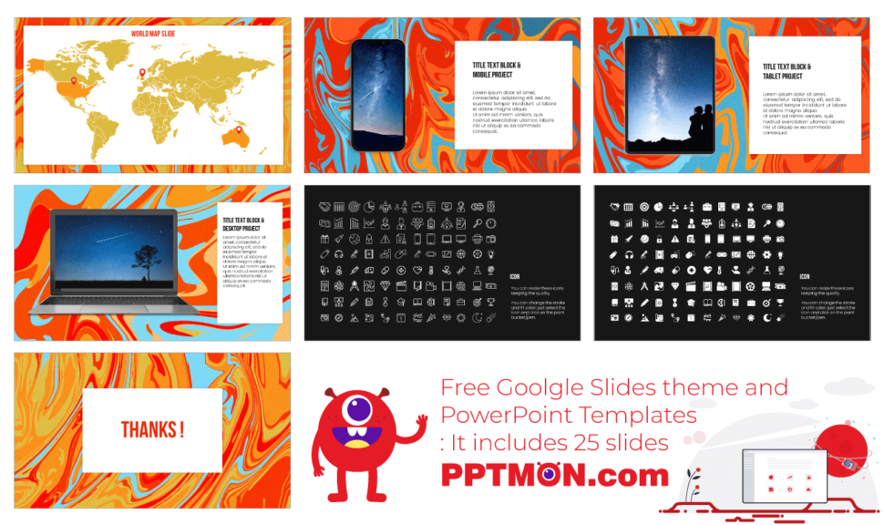 Liquid Marble Company Profile Free Google Slides PowerPoint Template