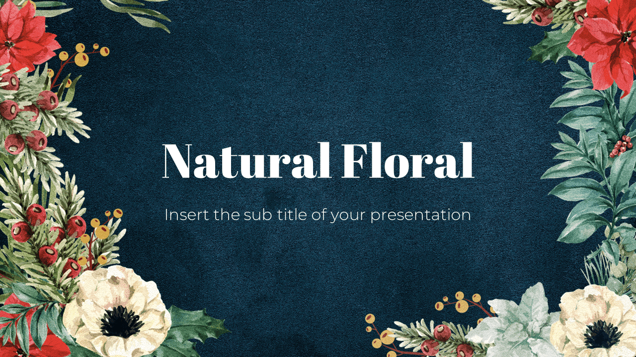 Natural Floral Free Google Slides Theme and PowerPoint Template