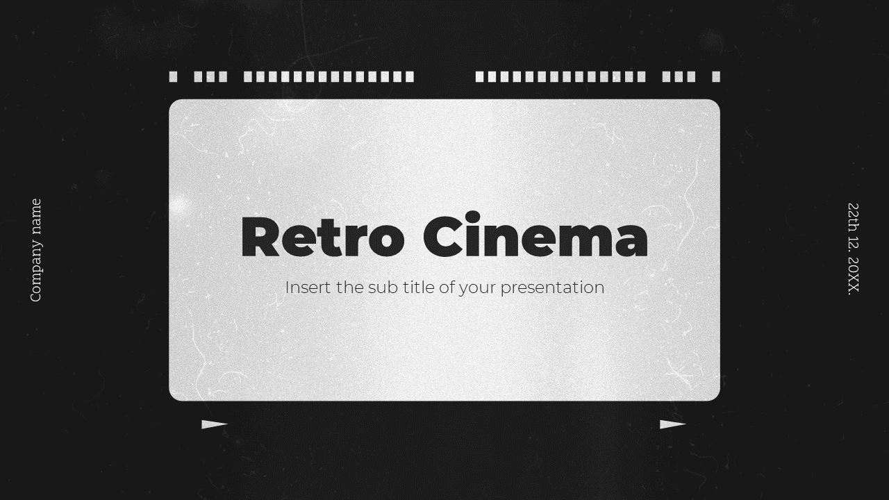 Old movie intro aesthetic  Free PowerPoint template & Google Slides theme