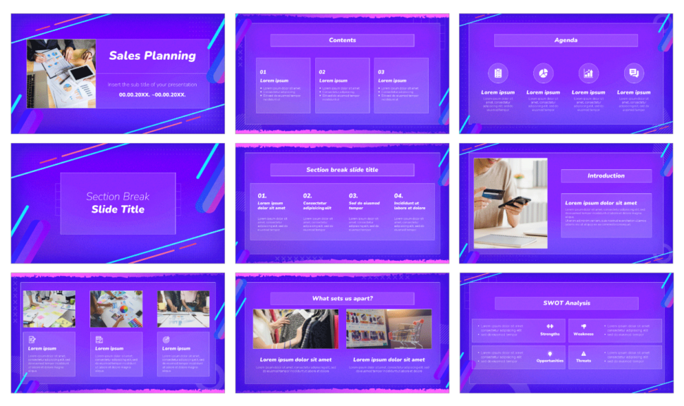 Sales Planning free presentation template - Google Slides and PowerPoint