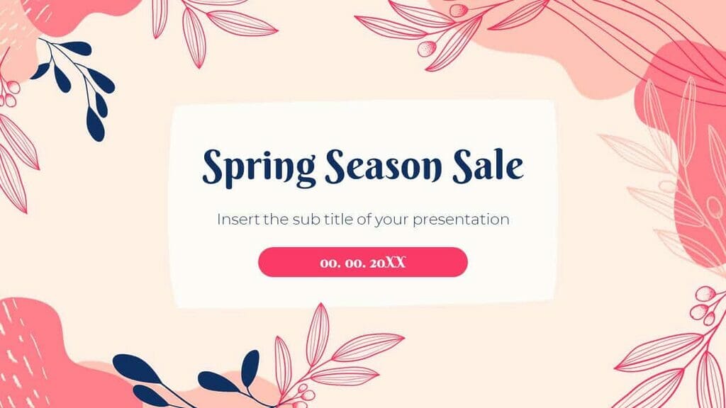 Spring Season Powerpoint Season Sale - Free Powerpoint templates and Google Slides themes