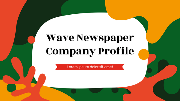 Wave Newspaper Company Profile Free Presentation Template