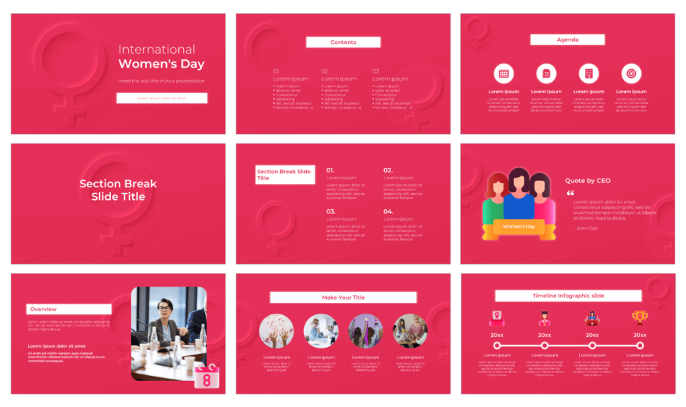 Women's Day Free Google Slides Theme PowerPoint Template