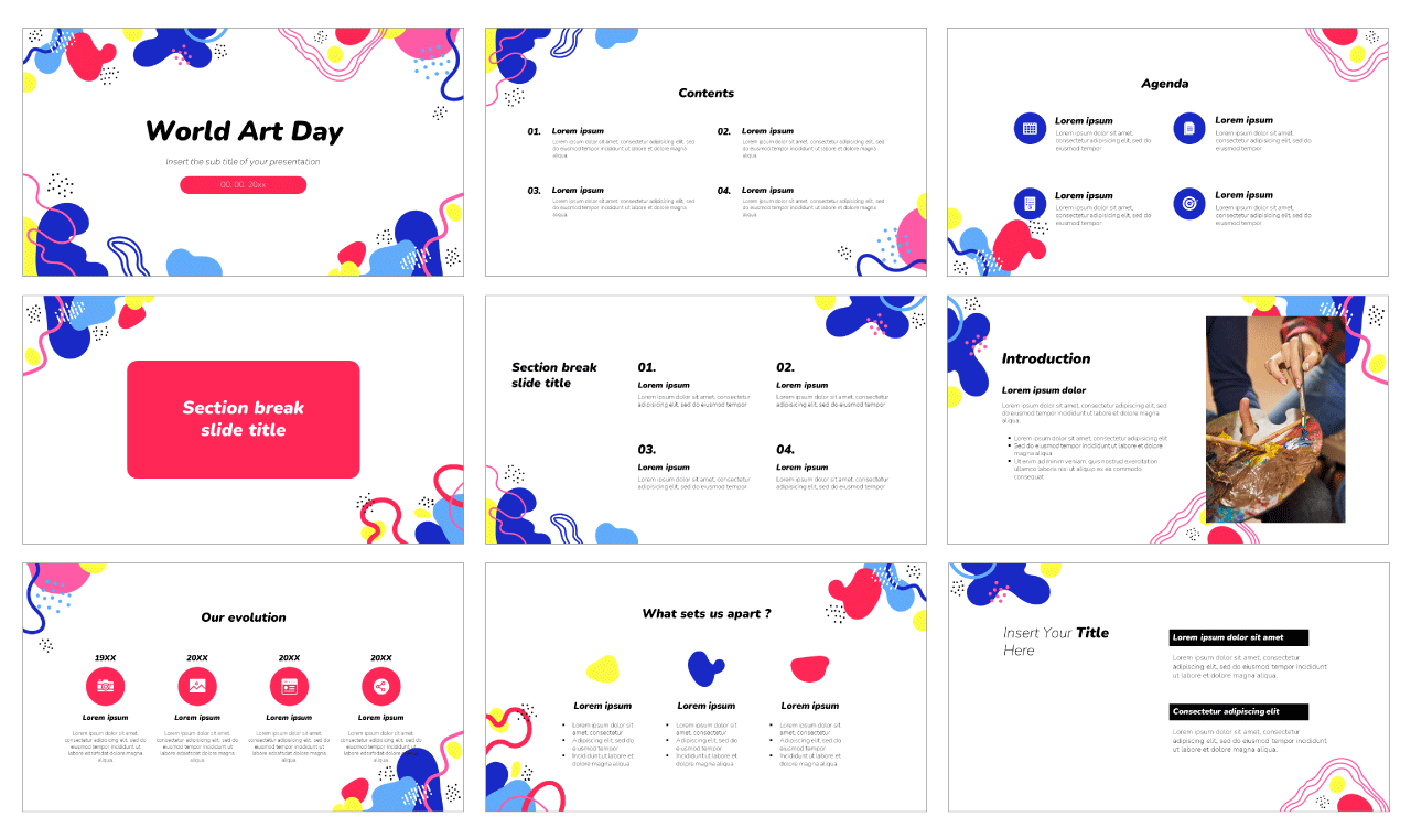 World Art Day Free Google Slides Theme and PowerPoint Template