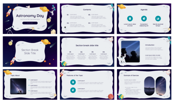 Astronomy Day Free Presentation Template