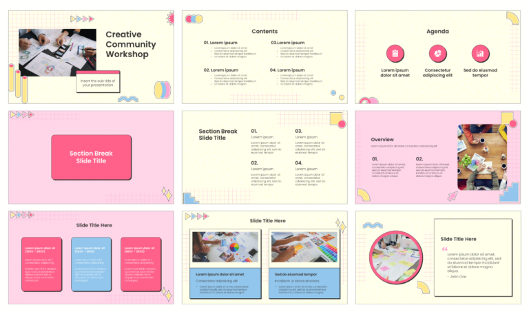 Creative Community Workshop Free Google Slides PowerPoint Template