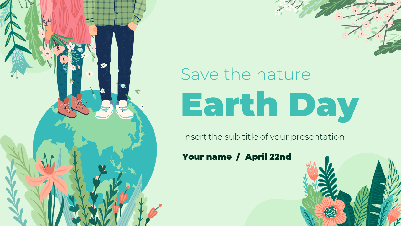 Earth Day Free Presentation Template Google Slides and PowerPoint