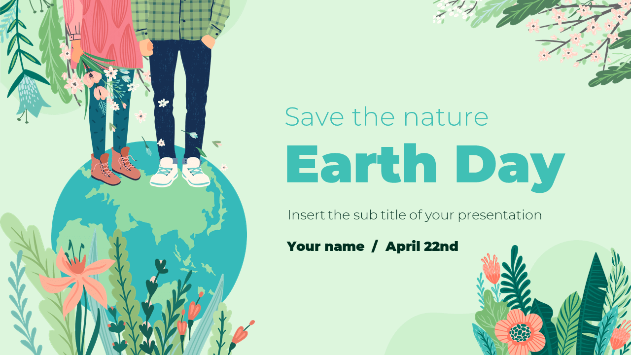 Earth Day Free Presentation Template - Google Slides and PowerPoint