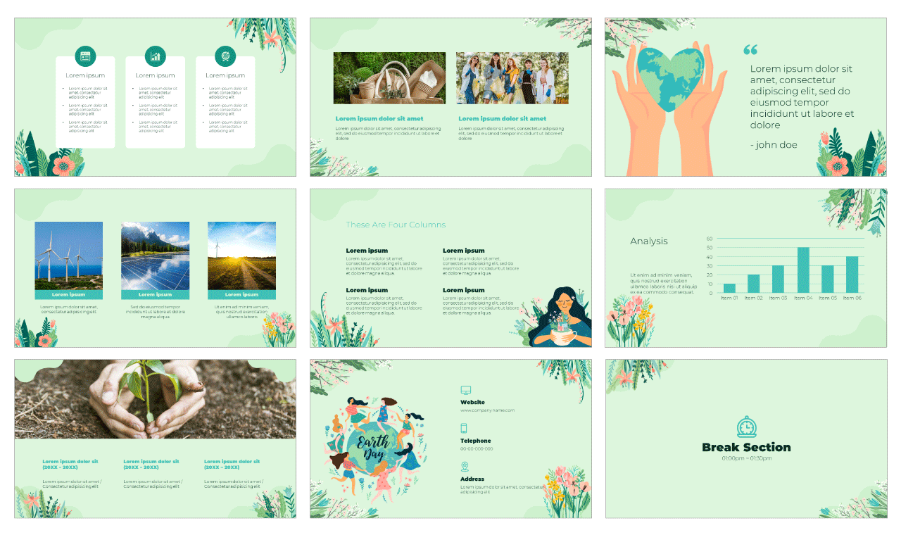 Earth Day Google Slides Theme PowerPoint Template Free Download