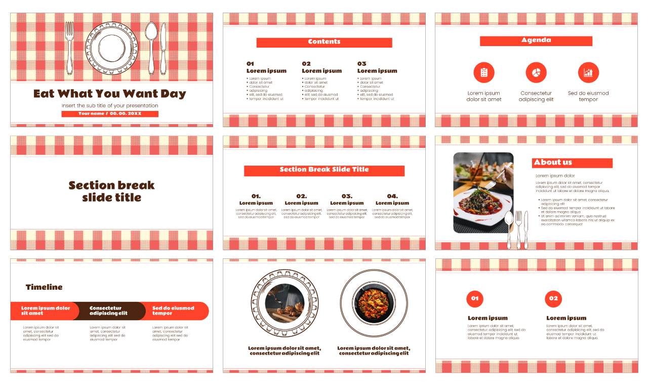 Eat What You Want Day Free Google Slides Theme PowerPoint Template