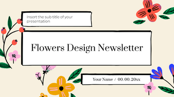 Flowers Design Newsletter Free Google Slides Theme and PowerPoint Template