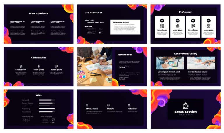 Fluid CV Free Google Slides Theme and PowerPoint Template