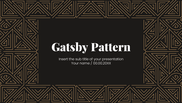 Gatsby Pattern Free Google Slides Theme and PowerPoint Template